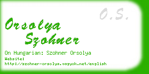 orsolya szohner business card